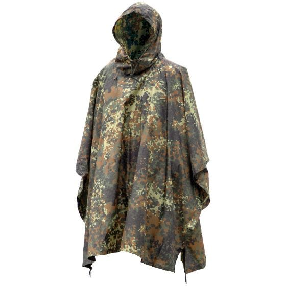 Mil-Tec Vandtæt Poncho Ripstop - Flecktarn