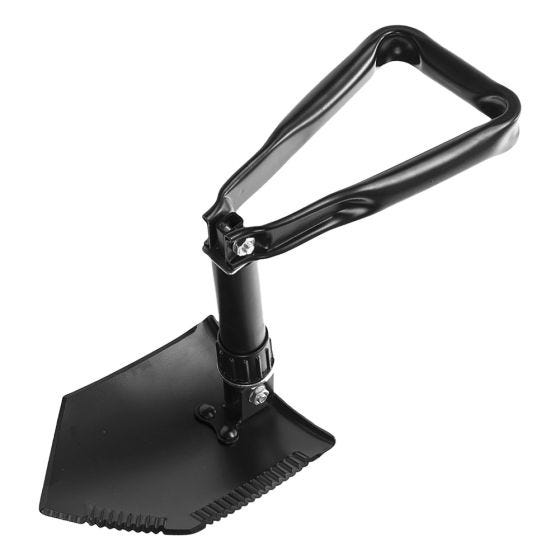 Mil-Tec US 2.5mm Tredobbelt Foldbar Skovl med Hylster - Sort