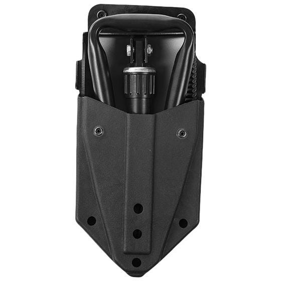 Mil-Tec US 2.5mm Tredobbelt Foldbar Skovl med Hylster - Sort
