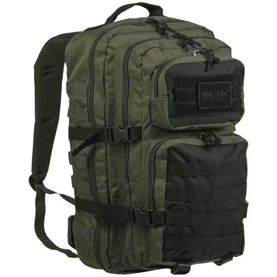 Mil-Tec US Stor Assaultpakke - Ranger Green/Sort