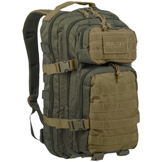 Mil-Tec US Lille Assaultpakke - Ranger Green/Coyote