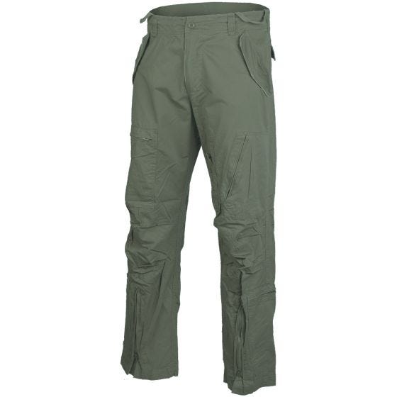 Mil-Tec Pilot Bukser Poplinbomuld - Prewashed Olive