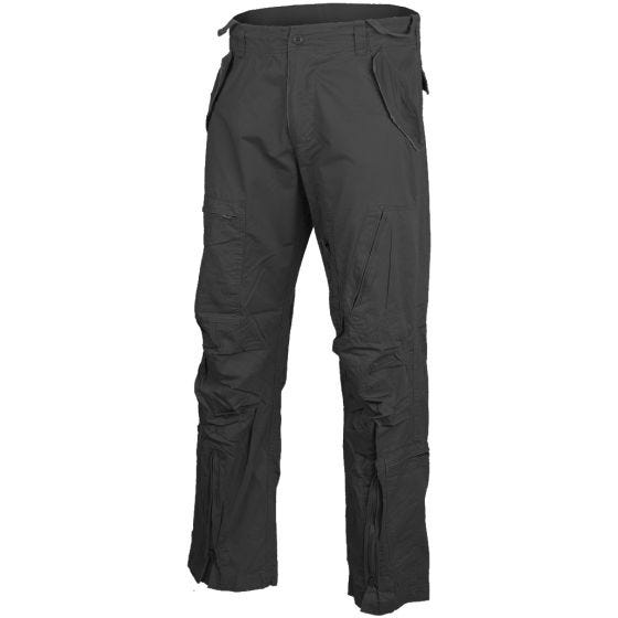 Mil-Tec Pilot Bukser Poplinbomuld - Prewashed Black