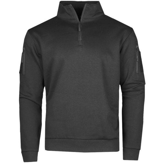 Mil-Tec Sweatshirt med Lynlås Taktisk - Sort