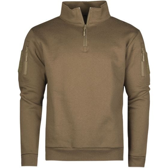 Mil-Tec Sweatshirt med Lynlås Taktisk - Dark Coyote