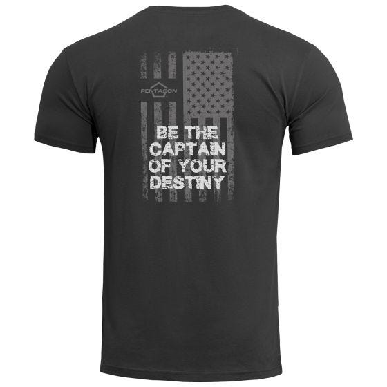 Pentagon Ageron American Flag T-shirt - Sort