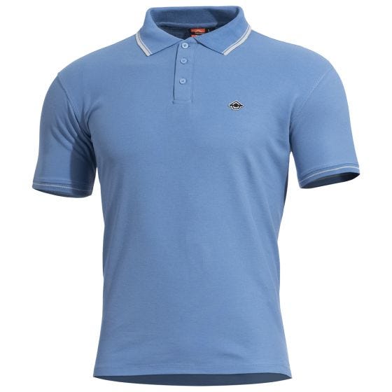 Pentagon Aniketos Stripes Polo T-shirt - Dawn Blue