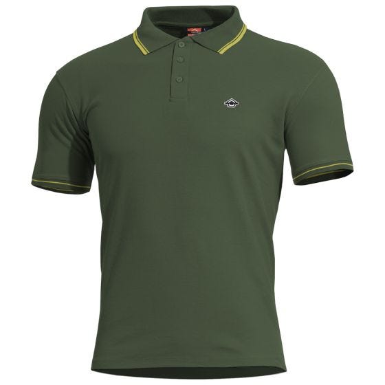 Pentagon Aniketos Stripes Polo T-shirt - SpringBok Green