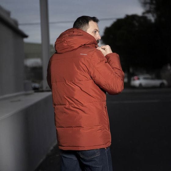 Pentagon Taurus Puffer Jakke - Maroon Red