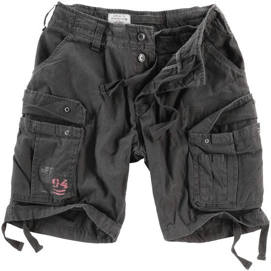 Surplus Airborne Vintage Shorts - Washed Black