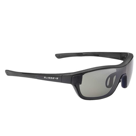 Swiss Eye M-Cover S Solbriller - Smoke + Orange + Clear Lens / Sort matstribet stel