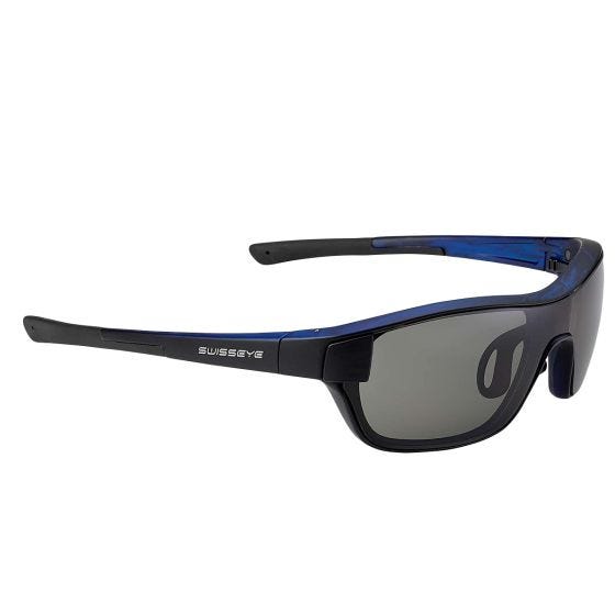 Swiss Eye M-Cover Solbriller - Smoke + Orange + Clear Lens / Burnished Blue Frame