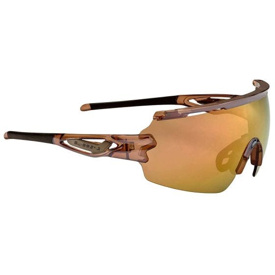 Swiss Eye Signal RX Solbriller - Brunguld Revo Lens / Skinnende Laser Krystal Brun/Sort Stel