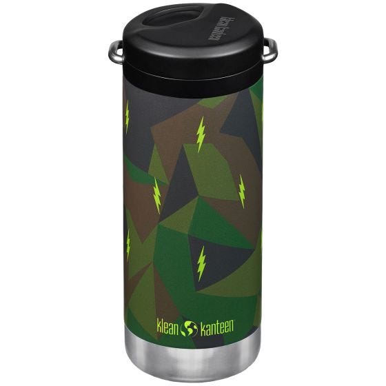 Klean Kanteen TKWide 355ml Termoflaske Twist Cap w/Straw - Electric Camo