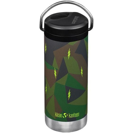 Klean Kanteen TKWide 355ml Termoflaske Twist Cap w/Straw - Electric Camo