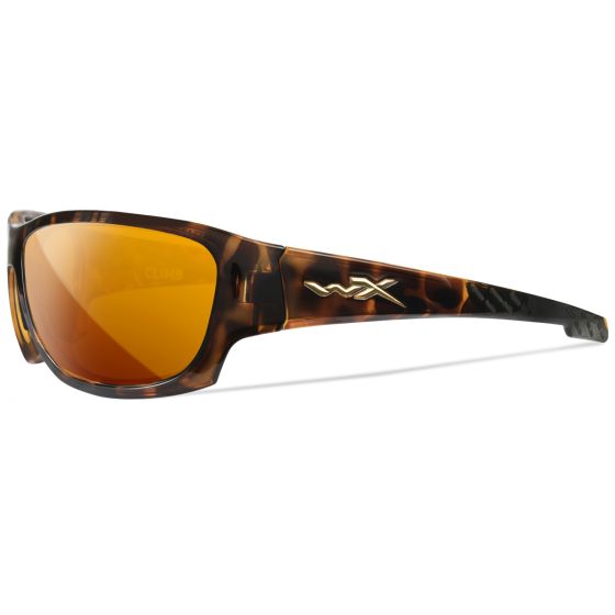 Wiley X WX Climb Briller - Captivate Polarized Bronze Mirror Lenses / Gloss Tortoise Frame