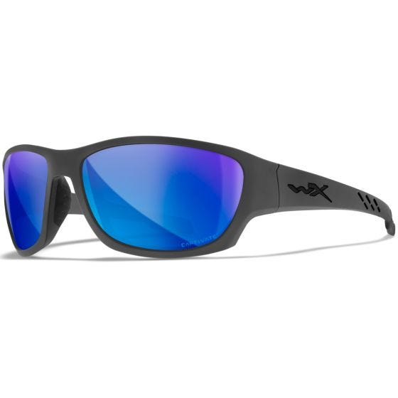 Wiley X WX Climb Briller - Captivate Polarized Blue Mirror Lenses / Matte Grey Frame
