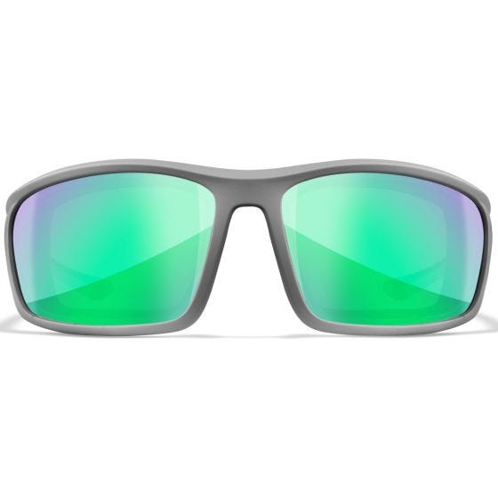 Wiley X WX Grid Briller - Captivate Polarized Green Mirror Lenses / Matte Cool Grey Frame