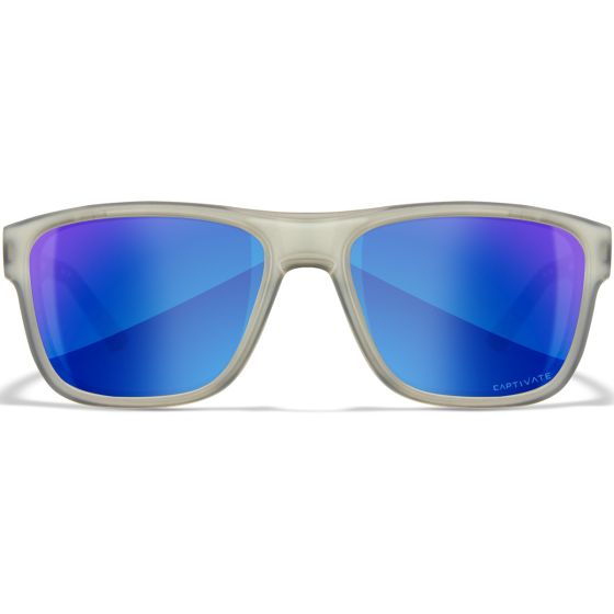 Wiley X WX Ovation Briller - Captivate Polarized Blue Mirror Lenses / Matte Slate Frame