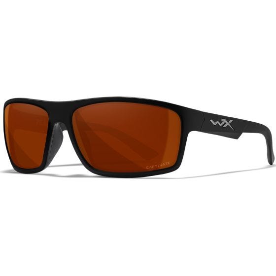 Wiley X WX Peak Briller - Captivate Polarized Copper Lenses / Matte Black Frame