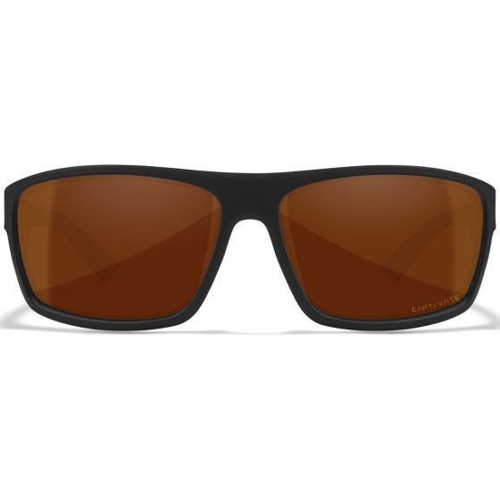 Wiley X WX Peak Briller - Captivate Polarized Copper Lenses / Matte Black Frame