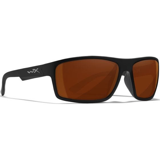 Wiley X WX Peak Briller - Captivate Polarized Copper Lenses / Matte Black Frame