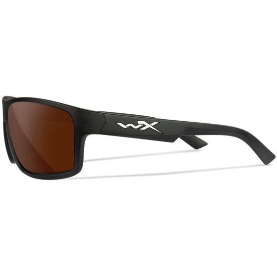 Wiley X WX Peak Briller - Captivate Polarized Copper Lenses / Matte Black Frame