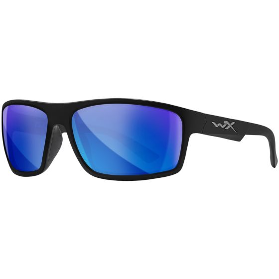 Wiley X WX Peak Briller - Polarized Blue Mirror Lenses / Matte Black Frame