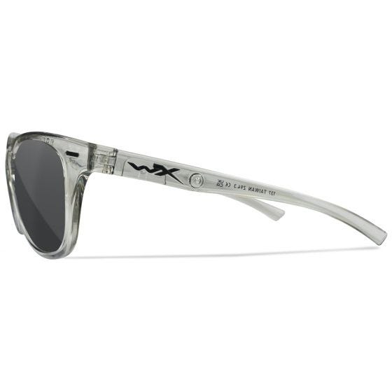 Wiley X WX Ultra Briller - Captivate Polarized Grey Lenses / Gloss Crystal Light Grey Frame