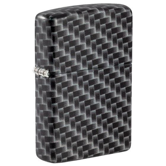 Zippo Carbon Fibre Design Lighter - White Matte