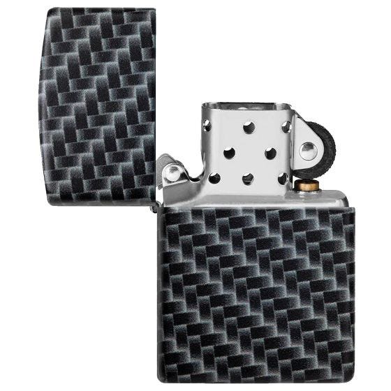 Zippo Carbon Fibre Design Lighter - White Matte