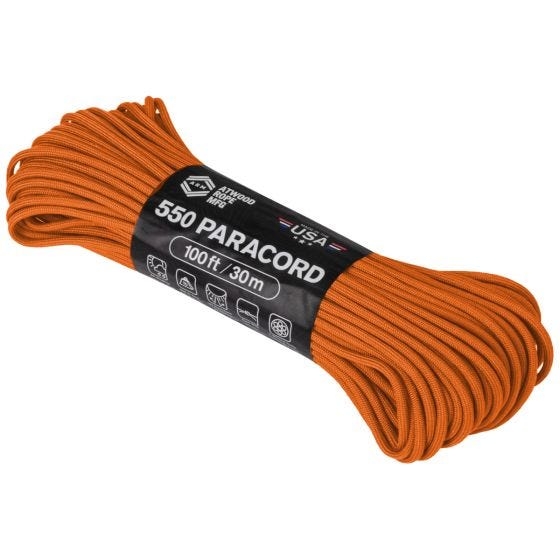 Atwood Rope 550 Parasnor 100 ft - Orange