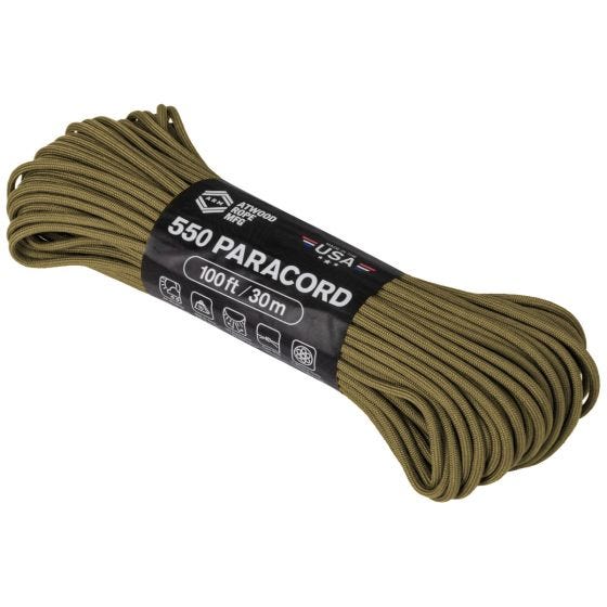 Atwood Rope 550 Parasnor 100 ft - Coyote