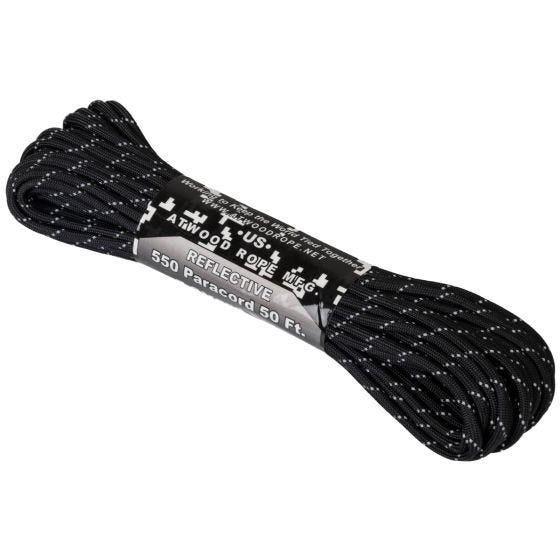 Atwood Rope 550 Parasnor Refleks 50 ft - Sort