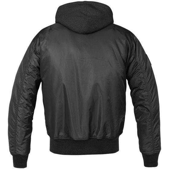 Brandit MA1 Sweat Jakke med Hætte - Sort