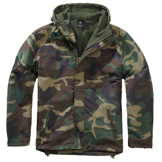 Brandit Windbreaker med Lynlås Foran - Woodland