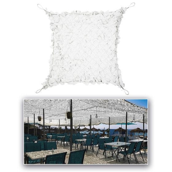 CamoSystems Shade Sail Broadleaf 3x3 Net - Hvid