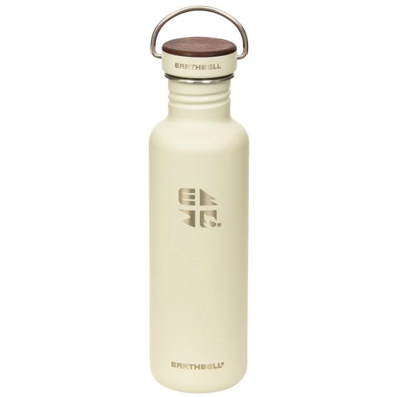 Earthwell Woodie Flaske med Enkelt Væg 800 ml - Walnut/Baja Sand