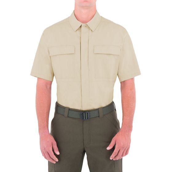 First Tactical Men's Tactix Short Sleeve BDU Shirt Khaki