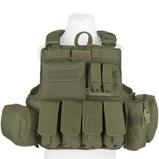 Flyye Force Recon ver. Mar Vest med Hylstersæt - Ranger Green