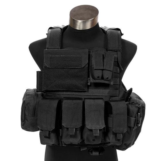 Flyye Force Recon ver. Land Vest med Hylstersæt - Sort