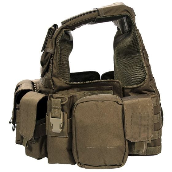 Flyye Force Recon ver. Land Vest med Hylstersæt - Coyote Brown