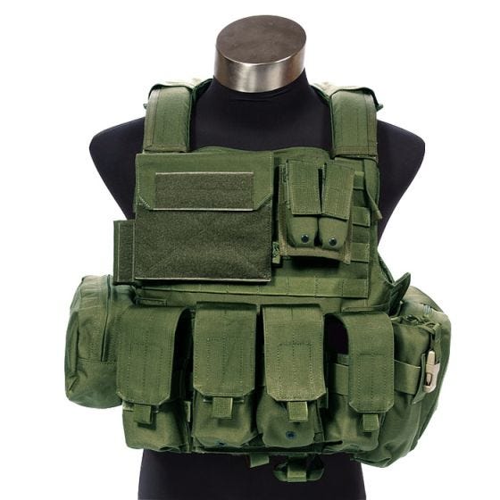 Flyye Force Recon ver. Land Vest med Hylstersæt - Olive Drab