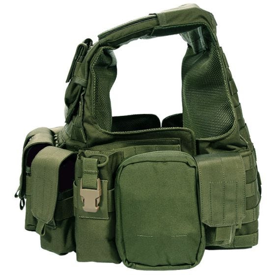 Flyye Force Recon ver. Land Vest med Hylstersæt - Olive Drab