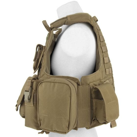 Flyye Force Recon ver. Mar Vest med Hylstersæt - Khaki
