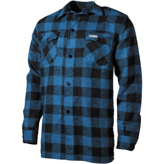 Fox Outdoor Lumberjack Skjorte - Blå/Sortternet