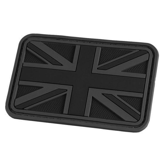 Hazard 4 3D Union Jack UK Flag Moralemærke - Sort