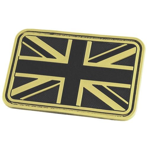 Hazard 4 3D Union Jack UK Flag Moralemærke - Glows in the Dark