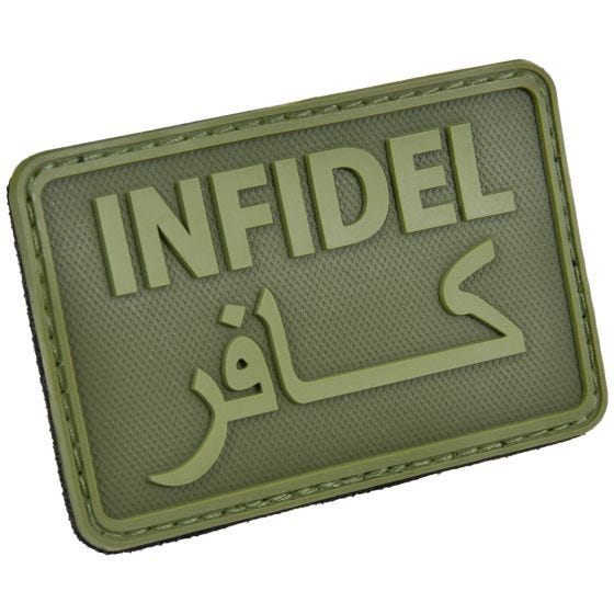 Hazard 4 Infidel Morale Joke Mærke - OD Green
