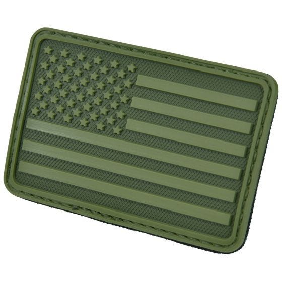 Hazard 4 USA Flag Left Arm Moralemærke - Olive Green